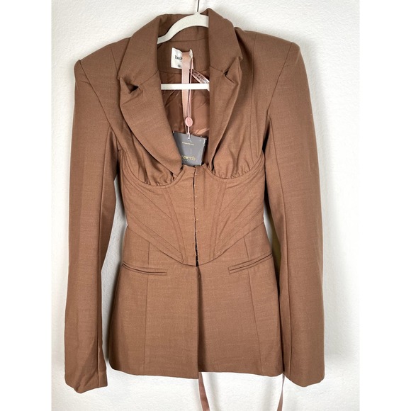 House of CB Makani Mocha Hourglass Corset Blazer - Picture 5 of 10